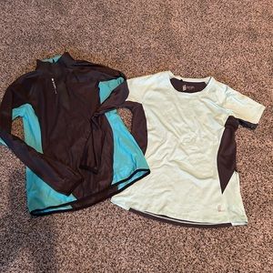 Second skin 1/4 zip pullover and t-shirt bundle